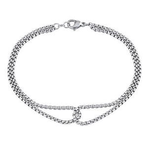 Silvego Dámsky dvojitý retiazkový náramok Ivy z chirurgickej ocele 19 cm KMM149781