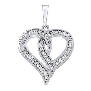 Silvego Strieborný prívesok srdce Catherine s Brilliance Zirconia PRGBR1140PS