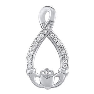 Silvego Strieborný prívesok Claddagh s Brilliance zirconia JJJ0244PW