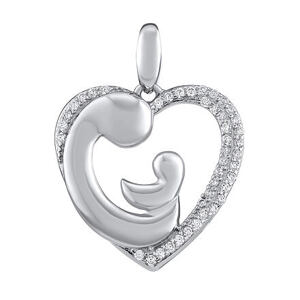 Silvego Strieborný prívesok materstva Nessa s Brilliance Zirconia JJJ0281PW