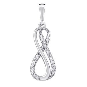 Silvego Strieborný prívesok INFINITY dvojitý s Brilliance Zirconia PRGBR1104PS