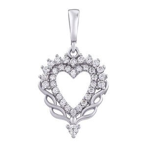 Silvego Strieborný prívesok srdce Michelle s Brilliance Zirconia PRG0014PS