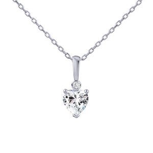 Silvego Strieborný náhrdelník srdce Aris s Brilliance Zirconia PRGPHP0001NW