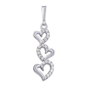 Silvego Strieborný prívesok srdiečka Margot s Brilliance Zirconia PRG0544PS