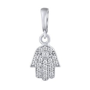 Silvego Strieborný prívesok ruka Fátimy s Brilliance Zirconia PRGPNP0021PSW