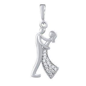 Silvego Prívesok tanečníci z bieleho zlata s Brilliance Zirconia PRGPAP0631PGW