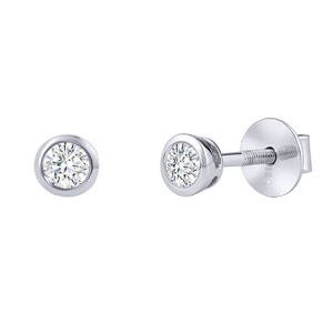 Silvego Diamantové náušnice (0,2 ct) Georgia v bielom zlate dámske aj detské DNN1134EGWD