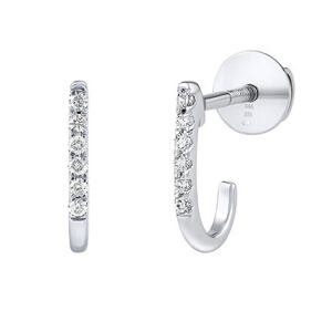 Silvego Diamantové náušnice (0,08 ct) Megan v bielom zlate dámske aj detské DNN1542EGWD