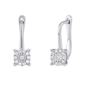 Silvego Diamantové náušnice (0,11 ct)  Melinda v bielom zlate dámske aj detské DNN3137EGWD
