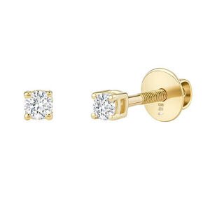 Silvego Diamantové náušnice (0,1 ct) Luisa v žltom zlate dámske aj detské DNN1117EGYD