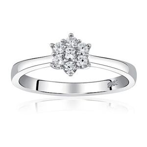 Silvego Strieborný prsteň FLORA so Swarovski® Zirconia JJJR2338SW