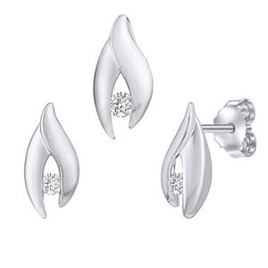 Silvego Strieborná súprava šperkov Claire s čírym Brilliance Zirconia - náušnice a prívesok FWS15198W