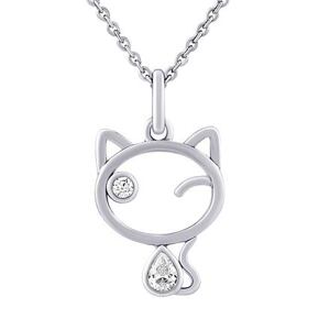 Silvego Strieborný prívesok mačka Betty s čírymi Brilliance Zirconia MW15320P