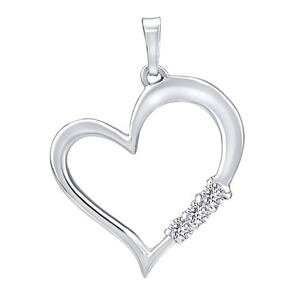 Silvego Strieborný prívesok SRDCE s čírymi Swarovski Zirconia SILVEGO11580w