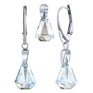 Silvego Strieborná súprava XIRIUS Raindrop 14mm Blue Shade so Swarovski® Crystals LSW178S