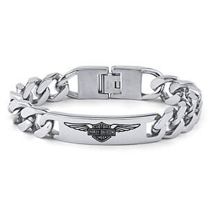 Silvego Oceľový náramok Harley Davidson 13mm x 22cm KMMB62603