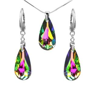 Silvego Strieborná súprava Kvapka Vitrail Medium so Swarovski® Crystals LSW010S