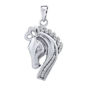 Silvego Strieborný koník CABALLO s micro zirconia JJJP0099
