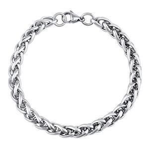 Silvego Výrazný pletený náramok z chirurgickej ocele 8 mm x 22 cm KMMB32004