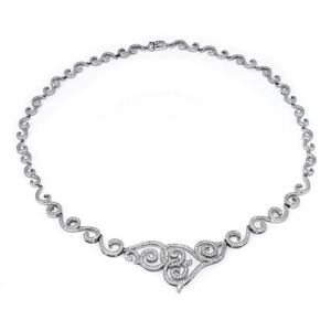 Silvego Strieborný náhrdelník PRINCESS s micro zirconia JJJN0270