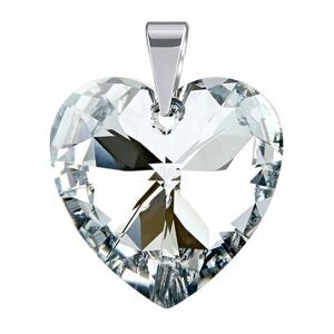 Silvego Strieborný prívesok Srdce 28mm Comet Argent so Swarovski® Crystals LSW169P