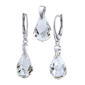 Silvego Strieborná súprava so Swarovski® Crystals Helix LSW143S
