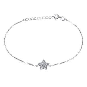 Silvego Strieborný náramok LUCKY STAR s predĺžením JJJB0009