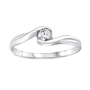 Silvego Strieborný prsteň so Swarovski® Zirconia SILVEGOB25021