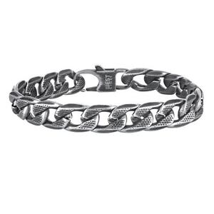 Silvego Pánsky náramok BLACK CURB z chirurgickej ocele 22,5 cm TJWB034