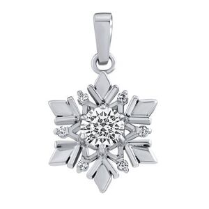 Silvego Strieborný prívesok snehová vločka so Swarovski® Zirconia JJJP0811