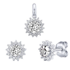 Silvego Strieborná súprava šperkov so Swarovski® Zirconia JJJS2488