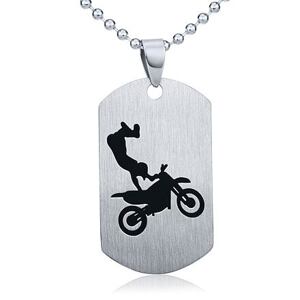 Silvego Oceľový prívesok Freestyle Motocross - vrátane retiazky 60cm RRC0884-M