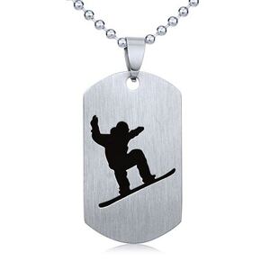 Silvego Oceľový prívesok Snowboard - vrátane retiazky 60cm RRC0884-S