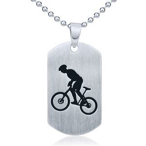 Silvego Oceľový prívesok Cyklistika - vrátane retiazky 60 cm RRC0884-C