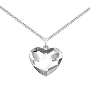 Silvego Strieborný náhrdelník so Swarovski® Crystals srdce číre VSW062N