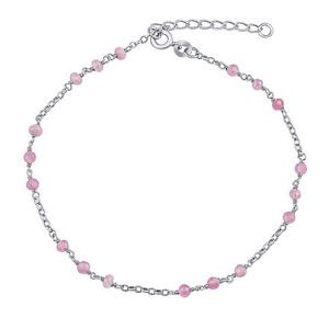 Silvego Strieborná retiazka na nohu Marina 22+3 cm - ružová ZT1204157AP