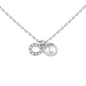 Silvego Zlatý náhrdelník infinity Giovanna z bieleho zlata s Brilliance Zirconia PRGPNM0015NGW
