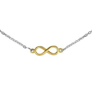 Silvego Strieborný/pozlátený náhrdelník s príveskom Infinity Jeppi ZT180214NGP