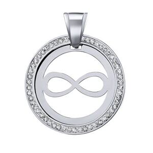 Silvego Prívesok Infinity Russell v krúžku z chirurgickej ocele s Brilliance Zirconia KMM60091