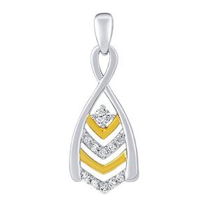 Silvego Jemný strieborný/pozlátený prívesok Ashley s Brilliance Zirconia FW15133PGP