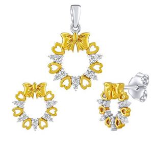 Silvego Strieborná/pozlátená súprava šperkov Missy s Brilliance Zirconia FW15228SET