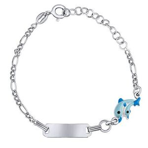 Silvego Strieborný detský náramok Bacu s delfínmi GV04804B2-12 cm
