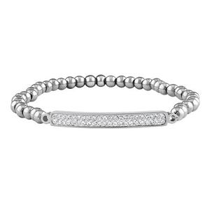 Silvego Dámsky guličkový náramok Marry s Brilliance Zirconia z chirurgickej ocele KMM102690