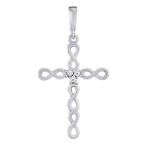 Silvego Strieborný prívesok krížik infinity Gero PRGPK0056PS