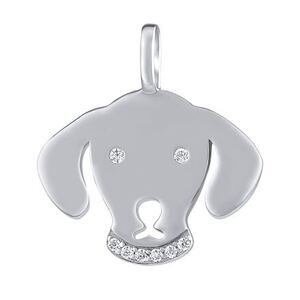 Silvego Strieborný prívesok Roxy v tvare psa s Brilliance Zirconia JJJ0626P
