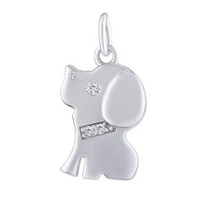 Silvego Strieborný prívesok Phoebe v tvare psa s Brilliance Zirconia JJJ0629P