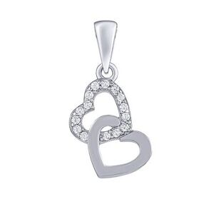 Silvego Strieborný prívesok srdiečka Mailo s Brilliance Zirconia MW02832P