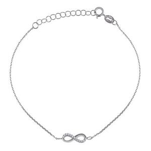 Silvego Jemný zlatý náramok Anker Roma zdobený Infinity s Brilliance Zirconia - W AWFZD020BGW3-17 cm