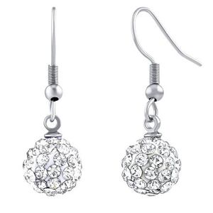 Silvego Oceľové guličkové náušnice Piper na háčik s Brilliance Zirconia KMM92727E
