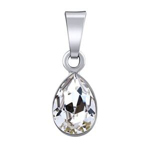 Silvego Strieborný prívesok Drop v tvare kvapky Swarovski® Crystals číry VSW4320P10W